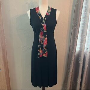 Casual Corner Size Small Black V-Neck Dress NWOT (fits size 6)